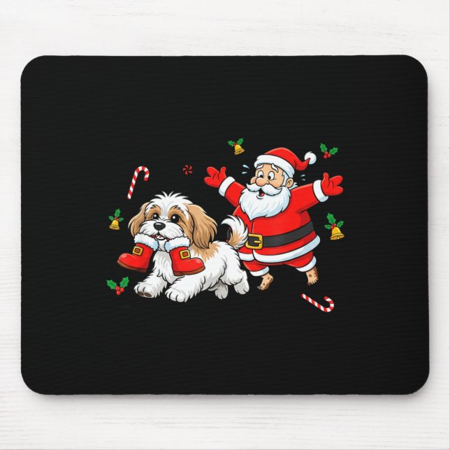 Funny Havanese Santa Claus Boots Christmas Womens  Mouse Mat (Front)