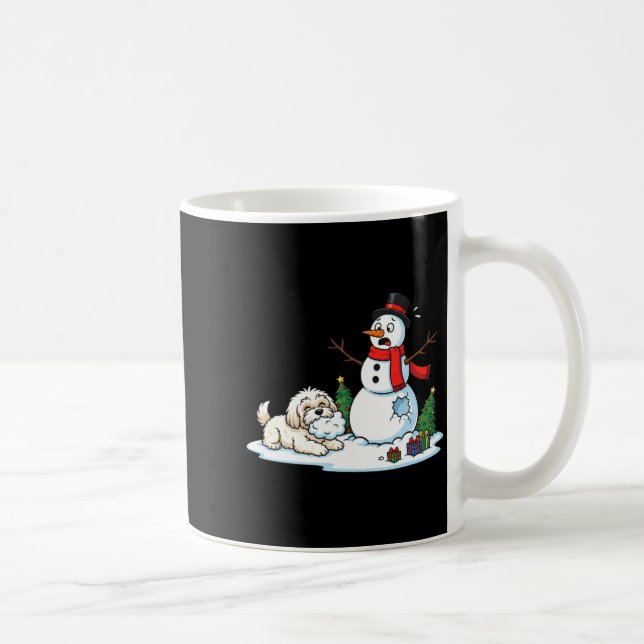 Funny Havanese Snowman Christmas Tree Xmas Womens  Coffee Mug (Right)