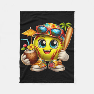 Funny Hawaii Softll Ll Hawaiian Tropical Summer Va Fleece Blanket
