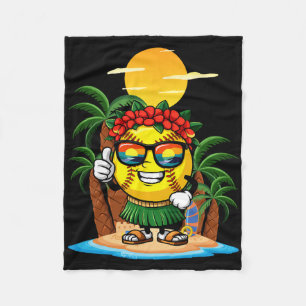 Funny Hawaii Softll Ll Hawaiian Tropical Summer Va Fleece Blanket