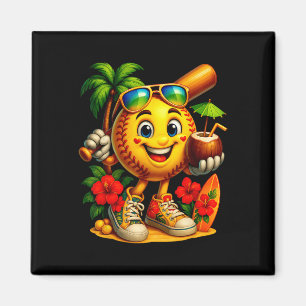 Funny Hawaii Softll Ll Hawaiian Tropical Summer Va Magnet