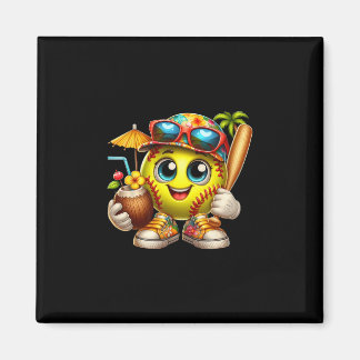 Funny Hawaii Softll Ll Hawaiian Tropical Summer Va Magnet