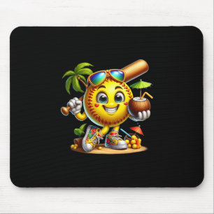 Funny Hawaii Softll Ll Hawaiian Tropical Summer Va Mouse Mat