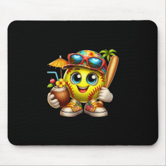 Funny Hawaii Softll Ll Hawaiian Tropical Summer Va Mouse Mat