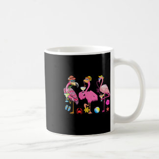 Funny Hawaiian Flamingos Drinking Tail Christmas I Coffee Mug
