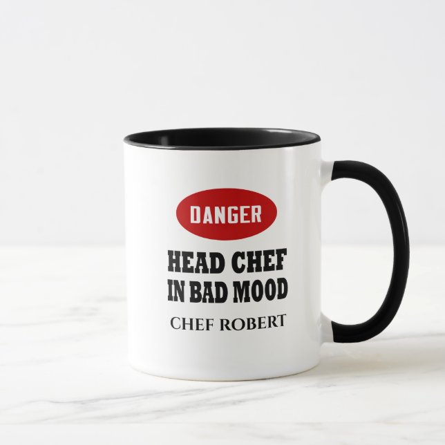 Funny Head Chef Mug (Right)