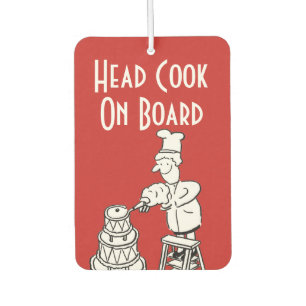 Funny Head Cook Cartoon Car Air Freshener