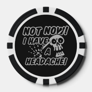 Funny Headache Skull poker chips