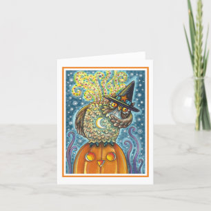 FUNNY HEADLESS HORSEMAN OWL, SLEEPY HOLLOW Note Card