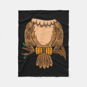 Funny Headless Owl Halloween Night Bird Costume Ea Fleece Blanket