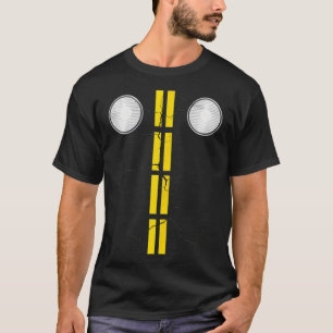 Funny Headlights With Road Markings Halloween T-Shirt