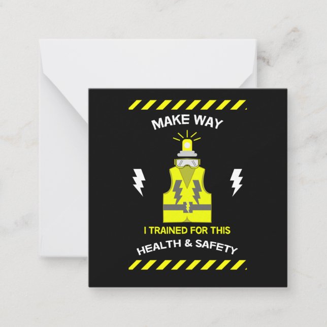 Funny Health And Safety | NEBOSH | Officer | Latte Card (Front)