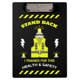 Funny Health And Safety NEBOSH Officer Latte Clipboard