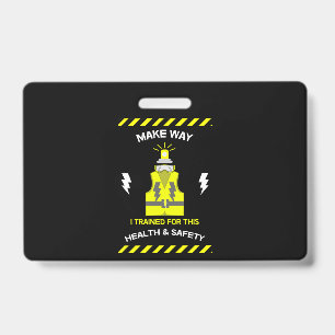 Funny Health And Safety   NEBOSH   Officer   Latte ID Badge