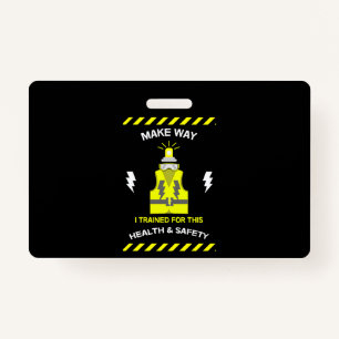 Funny Health And Safety   NEBOSH   Officer   Latte ID Badge