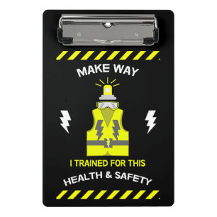 Funny Health And Safety   NEBOSH   Officer   Latte Mini Clipboard