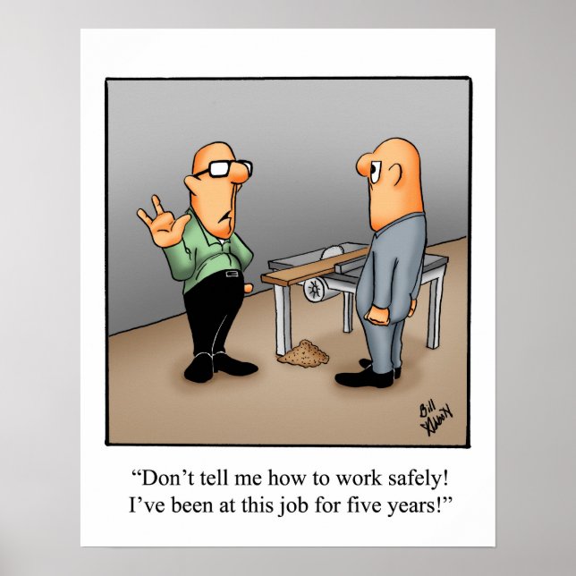 Funny Health Safety Humor Poster (Front)