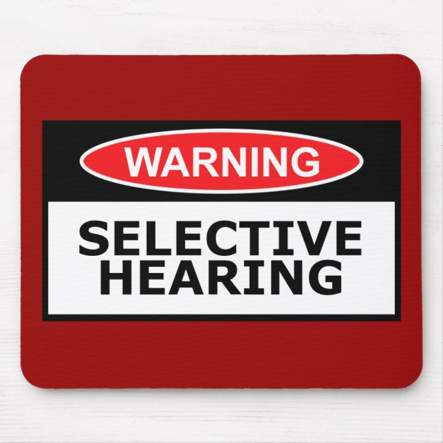 Funny hearing mouse mat (Front)