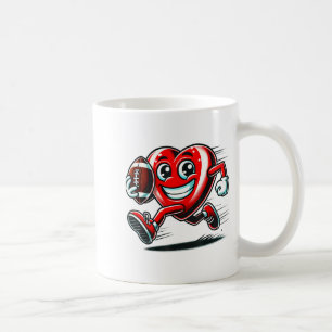 Funny Heart American Football Valentine Srts Women Coffee Mug