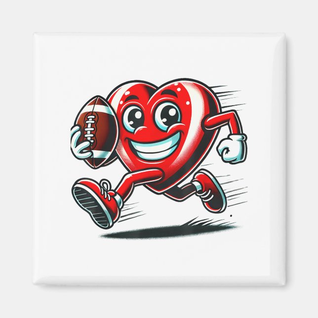 Funny Heart American Football Valentine Srts Women Magnet (Front)