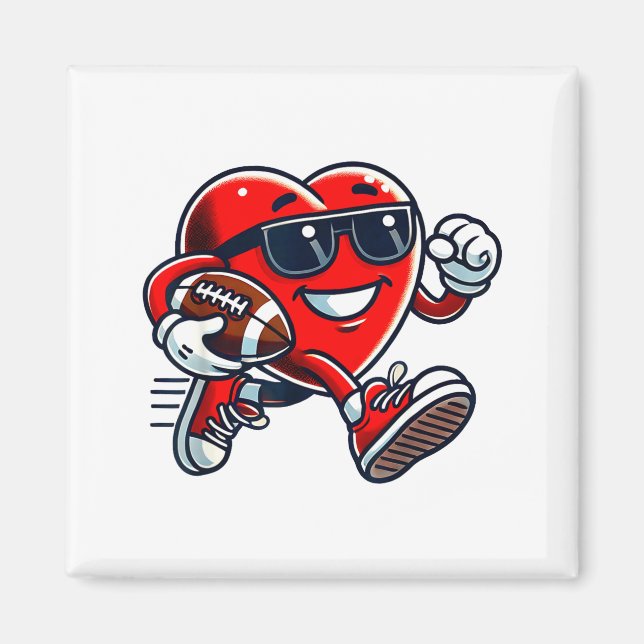 Funny Heart American Football Valentine Srts Women Magnet (Front)