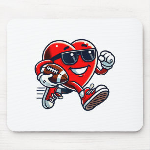 Funny Heart American Football Valentine Srts Women Mouse Mat