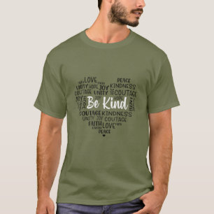 Funny Heart Be-Kind-Anti-Bullying-Unity-Day-Orange T-Shirt