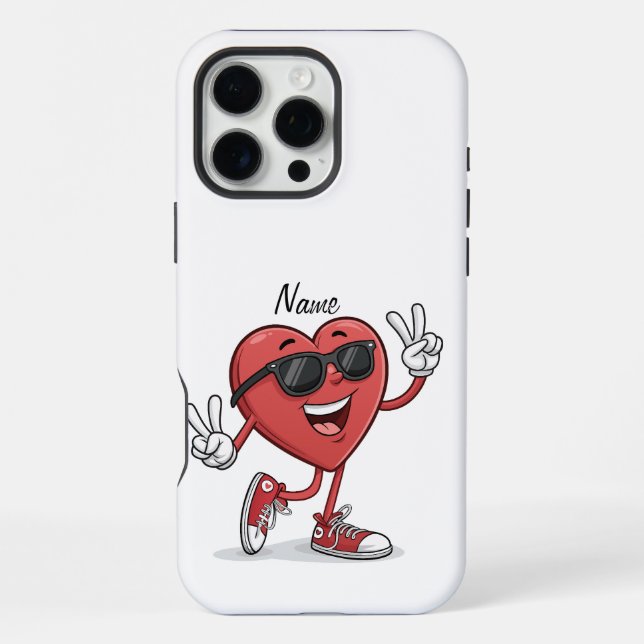 Funny Heart Cartoon Personalise Phone Case Design (Back)