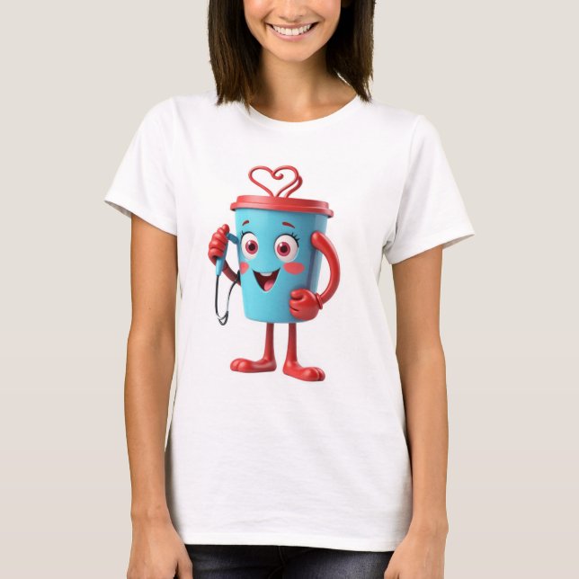 Funny Heart Coffee Tee (Front)