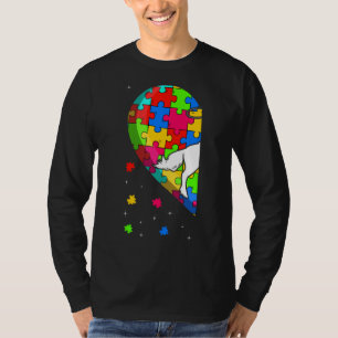 Funny Heart Equestrian Autism Awareness Support Lo T-Shirt