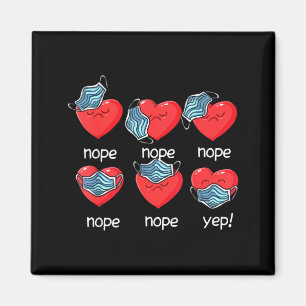 Funny Heart Face Mask Men Women Cute Sweet Valenti Magnet