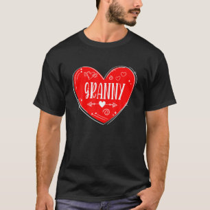 Funny Heart Granny Family Matching Valentines Day T-Shirt