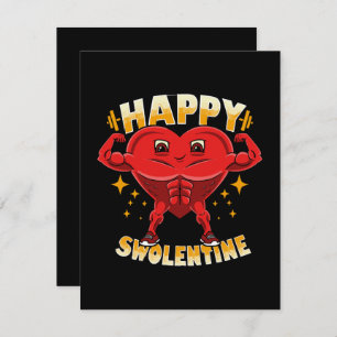 Funny Heart Gym Workout Valentine Gift Card