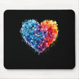 Funny Heart Love Graphic Valentine Men Women Kid O Mouse Mat