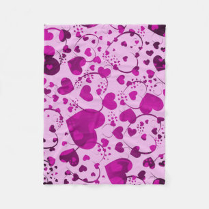 Funny Heart Pattern VI + your background colour Fleece Blanket