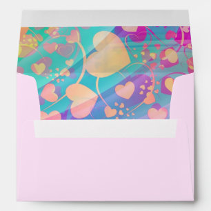 Funny Heart Pattern XI - pastel coloured Envelopes