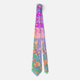 Funny Heart Pattern XI - pastel coloured + ideas Tie