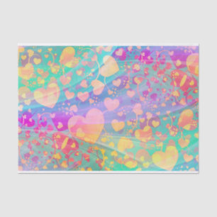 Funny Heart Pattern XI - pastel coloured Tissue Paper