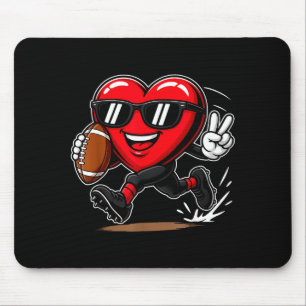 Funny Heart Playing Football Srts Lover Valentine  Mouse Mat