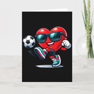 Funny Heart Playing Soccer Gifts Apparel Card