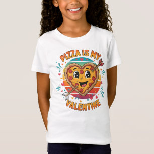 Funny Heart-Shaped Pizza T-Shirt for Foodie Couple