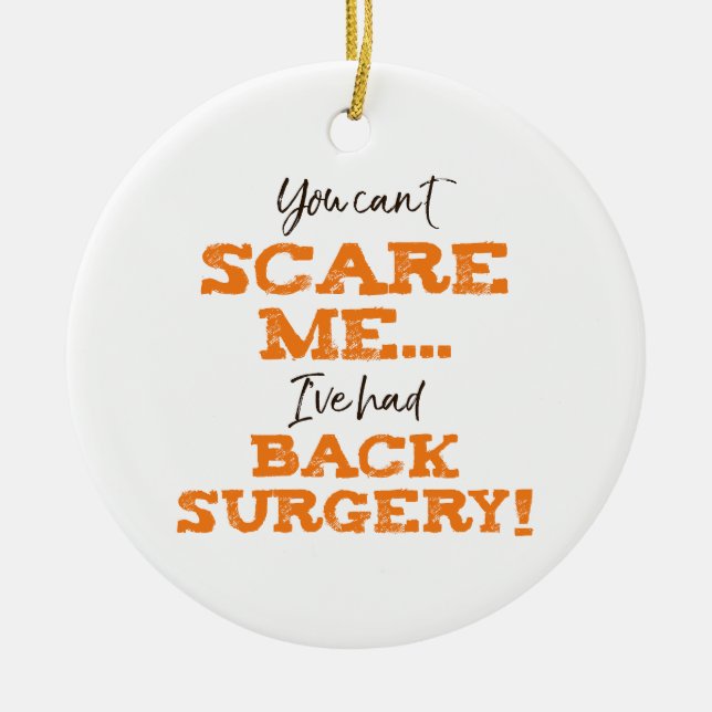 Funny Heart Surgery Recovery ‘Scare’ Ceramic Tree Decoration (Front)