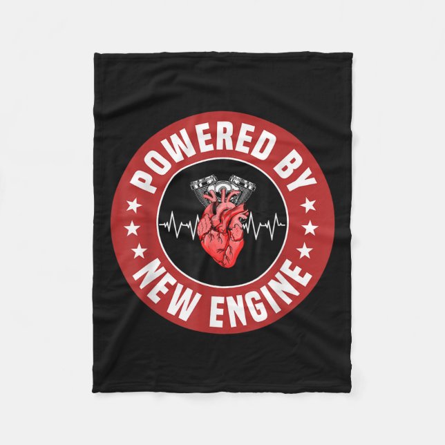 Funny Heart Transplant Survivor Quote Living Heart Fleece Blanket (Front)
