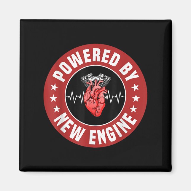 Funny Heart Transplant Survivor Quote Living Heart Magnet (Front)