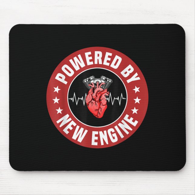 Funny Heart Transplant Survivor Quote Living Heart Mouse Mat (Front)