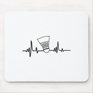 Funny Heartbeat Badminton Shuttle Sports Mouse Mat