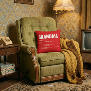 Funny Heartfelt Grandma Definition Cushion