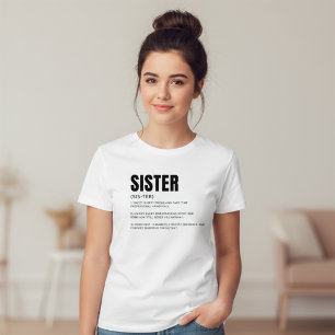 Funny Heartfelt Sister Definition T-Shirt