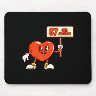 Funny Hearts 67 Valentine Six Seven Meme Gen Alpha Mouse Mat