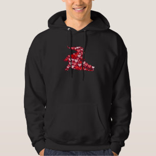 Funny Hearts Alligator Cute Animals Valentines Day Hoodie